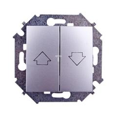 Simon 15 Przycisk żaluzjowy aluminium metalizowane 1591335-026 WS15-1591335-026