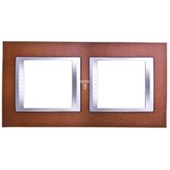 Ramka podwójna drewno Pionowy wiśnia MGU66.004V.0M2