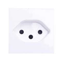 MOSAIC Gniazdo pojedyncze b/u 10A standard szwedzki białe 077506