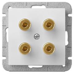 Sentia Gniazdo głośnikowe podwójne białe 1458-10