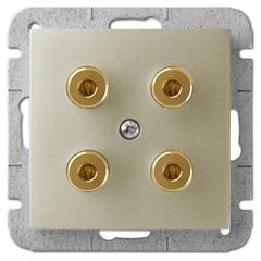 Sentia Gniazdo głośnikowe podwójne satyna połysk 1458-57