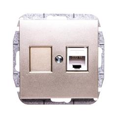 Sentia Gniazdo komputerowe podwójne RJ45 kat.5e satyna połysk 1448-57