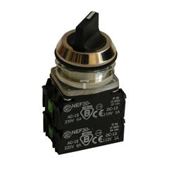 Przełącznik 2 położeniowy pokrętło 30mm czarny 2Z 2R bez samopowrotu W0-NEF30-P 2X2Y S