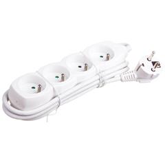 Przeduzacz 1,5m 4 gniazda z/u Emos bialy P0411