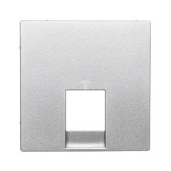 Merten System M Płytka centralna pojedyncza gniazda telefonicznego RJ11/RJ12 aluminium MTN463560
