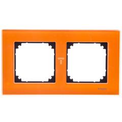 Merten System M Ramka podwójna szklana kalcytowy MTN404202