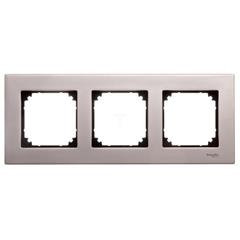 Merten System M Ramka potrójna metalowa tytan MTN403305