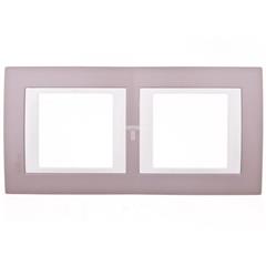 Unica Plus Ramka podwójna róż cynamonowy pionowa MGU6.004V.574