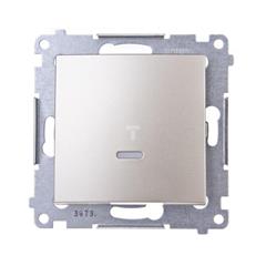 Simon 54 Przycisk pojedynczy z podświetleniem złoty mat DP1L.01/44 WMDL-0P1xxx-044