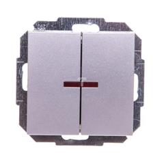 Sentia Łącznik świecznikowy 10A z podświetleniem srebrny połysk 1424-56