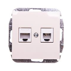 Sentia Gniazdo teleinformatyczne RJ11 RJ45 kat.5e kremowe 1459-11
