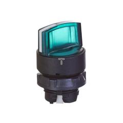 Napęd przełącznika 2 położeniowy zielony z podświetleniem bez samopowrotu ZB5AK1233