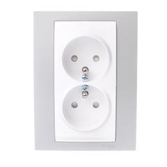 Unica Plus Gniazdo podwójne szare MGU63.069.865