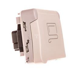 PLEXO55 Gniazdo pojedyncze z/u 16A z blokadą białe 069623