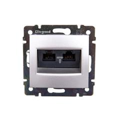 VALENA Gniazdo aluminium 2xRJ45 Cat5e UTP 770231 770231