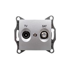Sedna Gniazdo antenowe aluminium TV/SAT przelotowe 4dB SDN3401960
