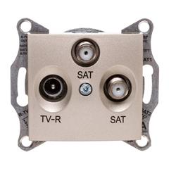 Sedna Gniazdo antenowe satyna TV/SAT/SAT koncowe SDN3502168