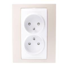 Unica Plus Gniazdo podwójne róż piaskowy p/t b/u MGU63.063.867