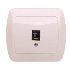 Simon Akord Gniazdo telefoniczne pojedyncze RJ11 beżowe AT1e/12 WMAT-4410xx-9012