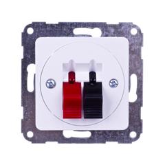 Optima Gniazdo białe glosnikowe 12061001