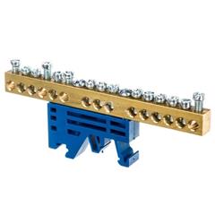 Zacisk przyłączeniowy 15x4mm2 niebieski PE Z-3103 84010003