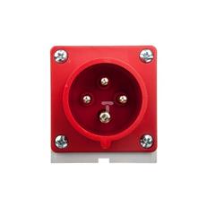 Wtyczka odbiornikowa 4P 16A 400V czerwona IP44 514-6
