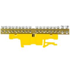 Listwa zaciskowa na szynę 18-torowa żółta TH35 LZ-18/N 0922-01