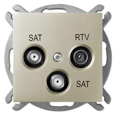 Sentia Gniazdo antenowe RD/TV/SAT/SAT końcowe satyna połysk 1460-57