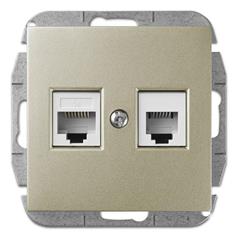 Sentia Gniazdo teleinformatyczne RJ11 RJ45 kat.5e satyna połysk 1459-57