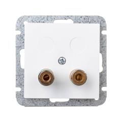 Sentia Gniazdo głośnikowe pojedyncze białe 1457-10