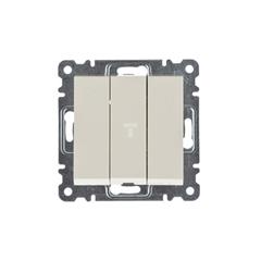 LUMINA2 Łącznik potrójny kremowy WL0071