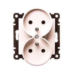 LUMINA2 Gniazdo podwójne z/u 16A kremowe WL1321