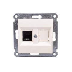 LUMINA2 Gniazdo telefoniczne kremowe WL2011