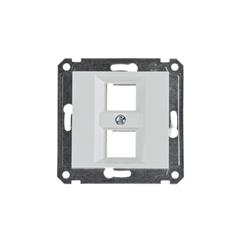 LUMINA2 Płytka podwójna Keystone Jack biała WL2320