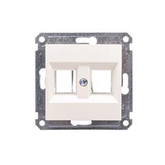 LUMINA2 Płytka podwójna Keystone Jack kremowa WL2321