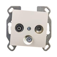 LUMINA2 Gniazdo antenowe RTV-SAT przelotowe kremowe WL3121