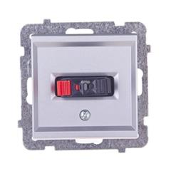 SONATA Gniazdo głośnikowe pojedyncze srebro mat GG-1R/m/38