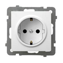 AS Gniazdo pojedyncze z/u 16A schuko białe GP-1GS/m/00