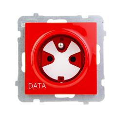 AS Gniazdo pojedyncze z/u 16A DATA z kluczem czerwone GP-1GZK/m/00