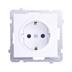 SONATA Gniazdo pojedyncze białe schuko 16A IP20 GP-1RS/m/00