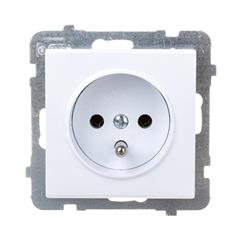 SONATA Gniazdo pojedyncze białe z/u 16A IP20 GP-1RZ/m/00