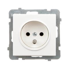 SONATA Gniazdo pojedyncze ecru z/u 16A IP20 GP-1RZ/m/27