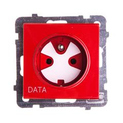 SONATA Gniazdo pojedyncze czerwony z/u 16A IP20 DATA z kluczem uprawniającym GP-1RZK/m/00