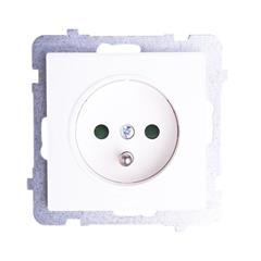 SONATA Gniazdo pojedyncze ecru z/u 16A IP20 z przesłonami GP-1RZP/m/27