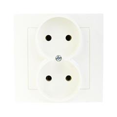 AS Gniazdo podwójne b/u 16A ecru GP-2G/27