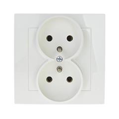 AS Gniazdo podwójne z/u 16A ecru GP-2GZ/27