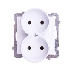 SONATA Gniazdo podwójne białe b/u 16A IP20 GP-2RR/m/00