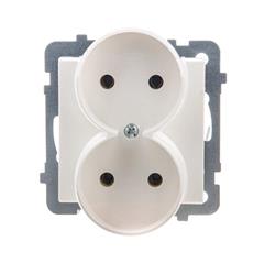 SONATA Gniazdo podwójne ecru b/u 16A IP20 GP-2RR/m/27