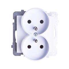 SONATA Gniazdo podwójne białe z/u 16A IP20 GP-2RRZ/m/00