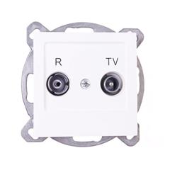 AS Gniazdo antenowe RTV zakończeniowe ZAK-10 ecru GPA-10GPZ/m/27